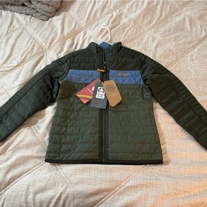 Cotopaxi Green and Blue Puffer Jacket